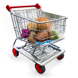 Grocery Cart On White Background PNG 13 PNG