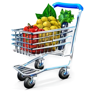 Grocery Cart With Boxes PNG 22