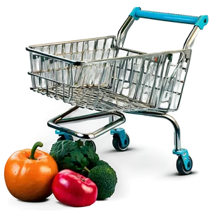 Grocery Cart With Produce PNG Smn58 PNG