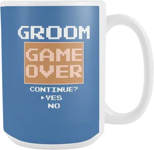 Groom Game Over Wedding Coffee Mug PNG image