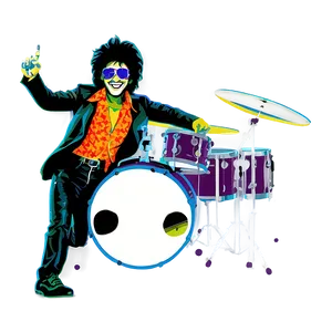 Groovy Lets Band Crazy Vector Png Pko PNG image