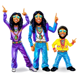 Groovy Lets Band Crazy Vector Png Prf8 PNG image