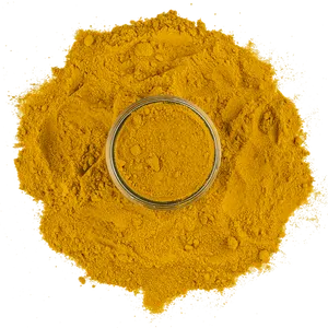Ground Turmeric Powder Top View PNG image
