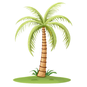 Group Of Cartoon Palm Trees PNG Dkb