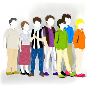 Group Of People In Line PNG Cdj74 PNG