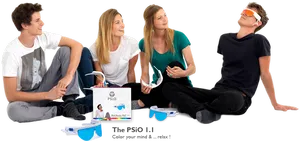 Group Relaxation Sessionwith Gadgets PNG