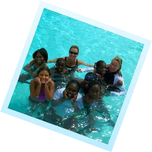 Group Swimming Pool Fun PNG