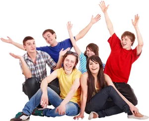 Groupof Happy Young People
