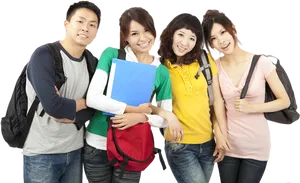 Groupof Students Smiling PNG image