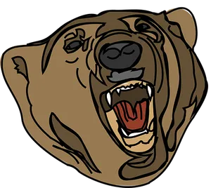 Growling Bear Cartoon