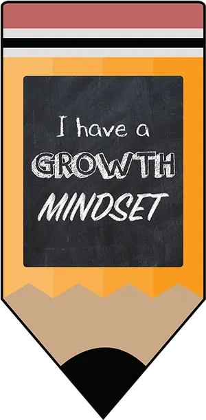 Growth Mindset Inspiration Pencil PNG image