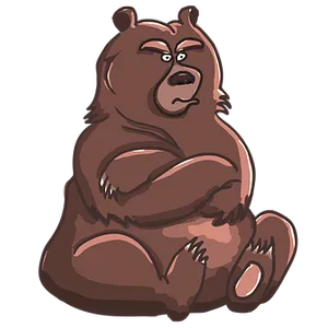 Grumpy Cartoon Bear