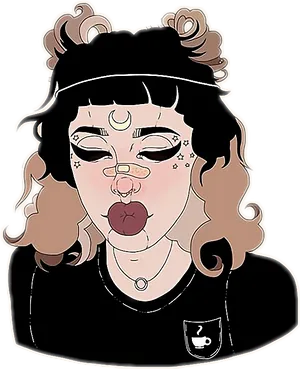 Grunge Aesthetic Cartoon Girl