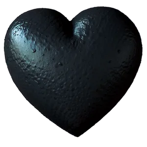 Grunge Black Heart PNG 06272024