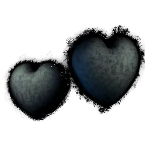 Grunge Black Heart PNG Jna PNG