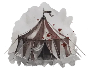 Grunge Circus Tent Artwork PNG image