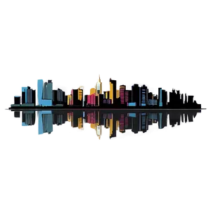 Grunge City Skyline PNG Ffj80