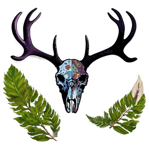 Grunge Deer Skull PNG Dpm
