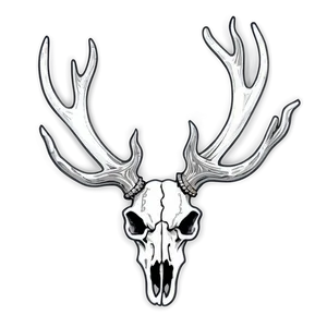 Grunge Deer Skull PNG Njq94