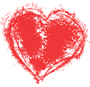 Grunge Heart Red Black Background