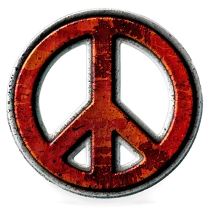 Grunge Peace Symbol Png 6 PNG image