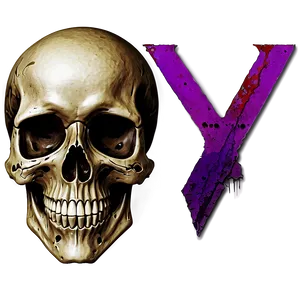 Grunge Skull Logo Png A PNG image