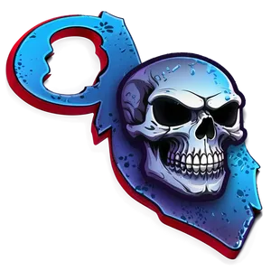 Grunge Skull Logo Png B PNG image