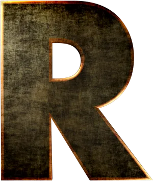 Grunge Style Letter R
