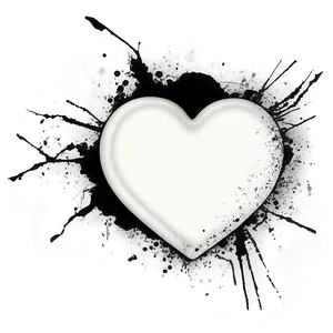 Grunge White Heart PNG 05232024 PNG