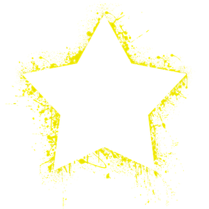 Grunge Yellow Star Splash PNG image