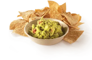 Guacamoleand Tortilla Chips PNG image