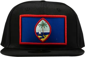 Guam Seal Black Snapback Hat PNG image