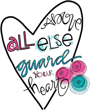 Guard Your Heart Bible Verse Clipart PNG