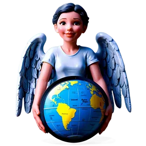 Guardian Angel Holding Globe Png Evp PNG image