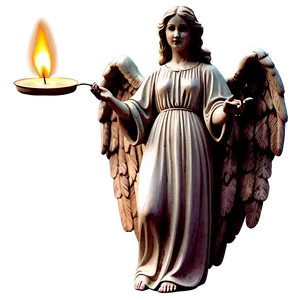 Guardian Angel With Candle Png 06262024 PNG image