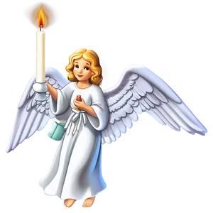 Guardian Angel With Candle PNG Htp63 PNG