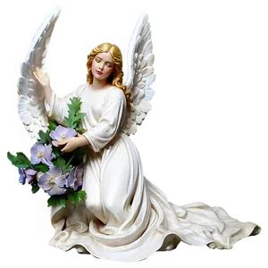 Guardian Angel With Flowers Png 06262024 PNG image