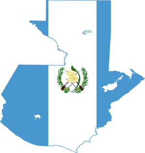 Guatemala Map Outlinewith Flag PNG image