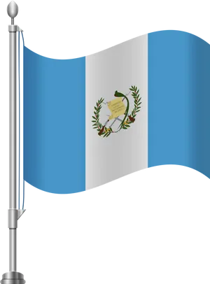 Guatemalan Flagon Pole PNG image