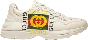 Gucci Branded White Sneaker.png PNG image