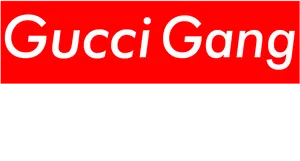 Gucci Gang Red Background PNG image