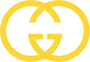 Gucci Logo Yellow Black Background PNG image