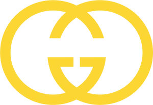 Gucci Logo Yellowand Black PNG image