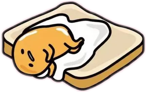 Gudetama Lazy Egg On Toast PNG image
