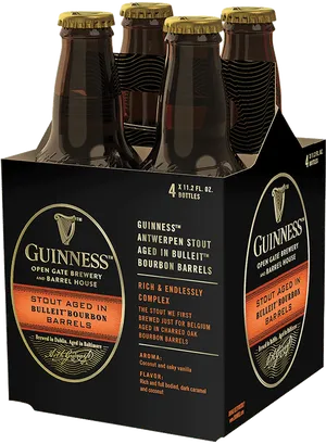 Guinness Antwerpen Stout Bourbon Barrels Packaging PNG image