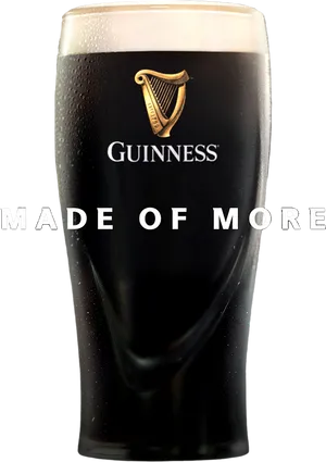 Guinness Beer Glass Madeof More PNG image