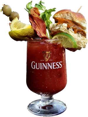 Guinness Branded Bloody Mary Cocktail PNG image