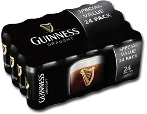 Guinness Draught24 Pack Special Value PNG image