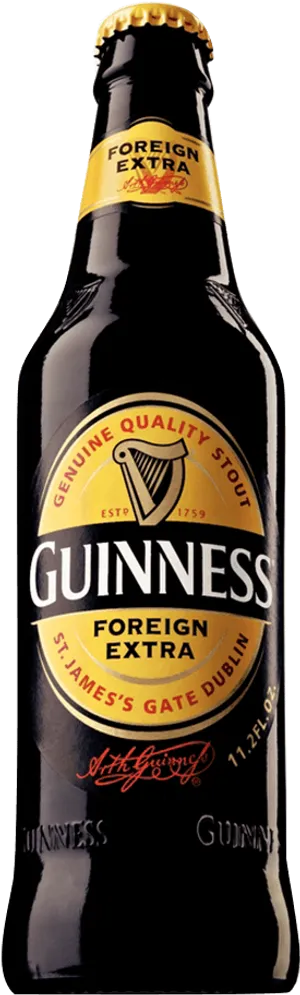 Guinness Foreign Extra Stout Bottle PNG image