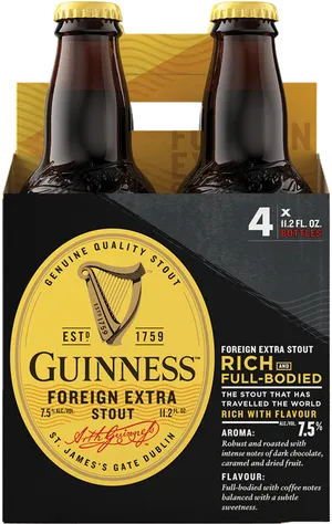 Guinness Foreign Extra Stout Packaging PNG image